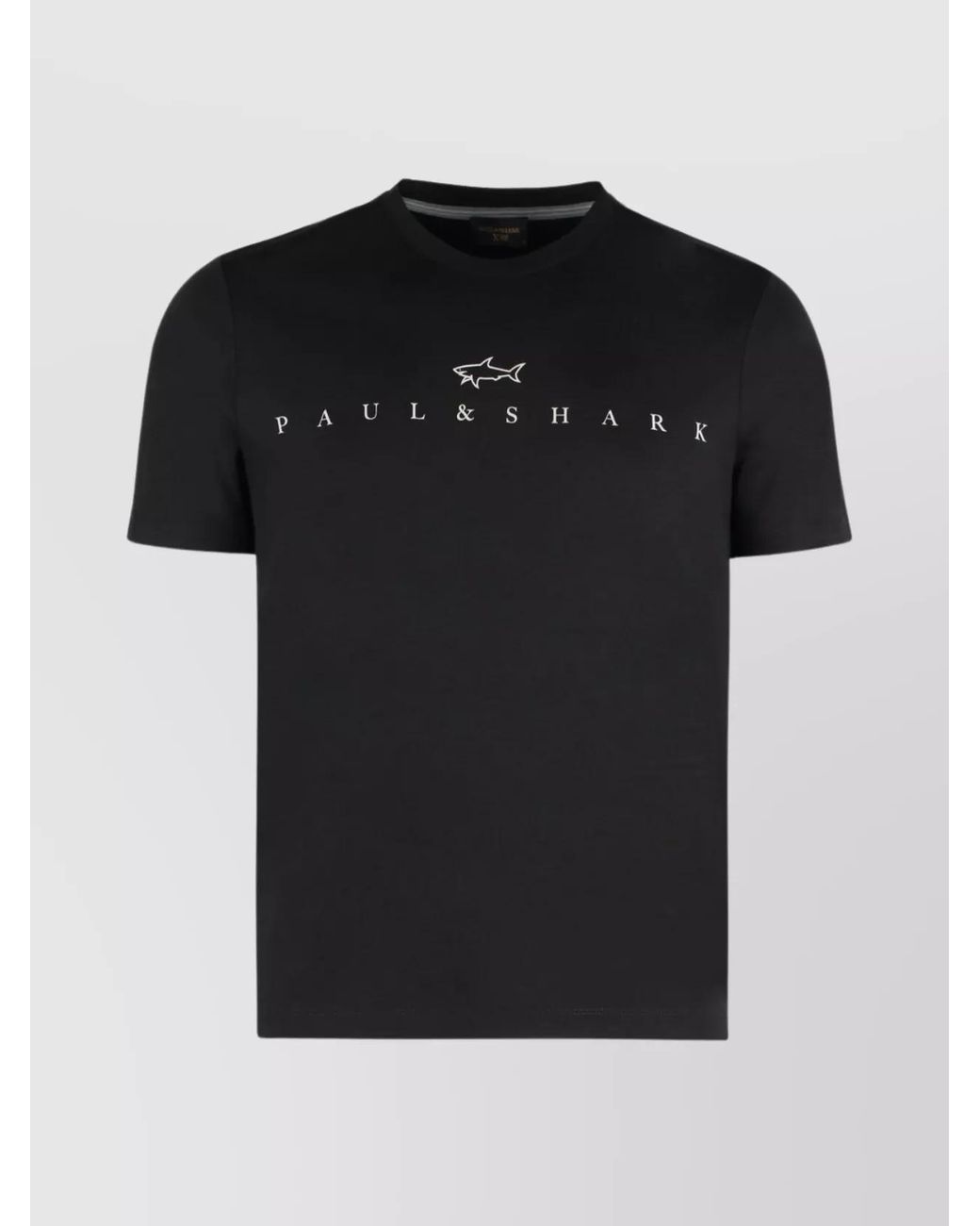 Paul & Shark Black Ribbed Crew-Neck Short-Sleeve T-Shirt for men