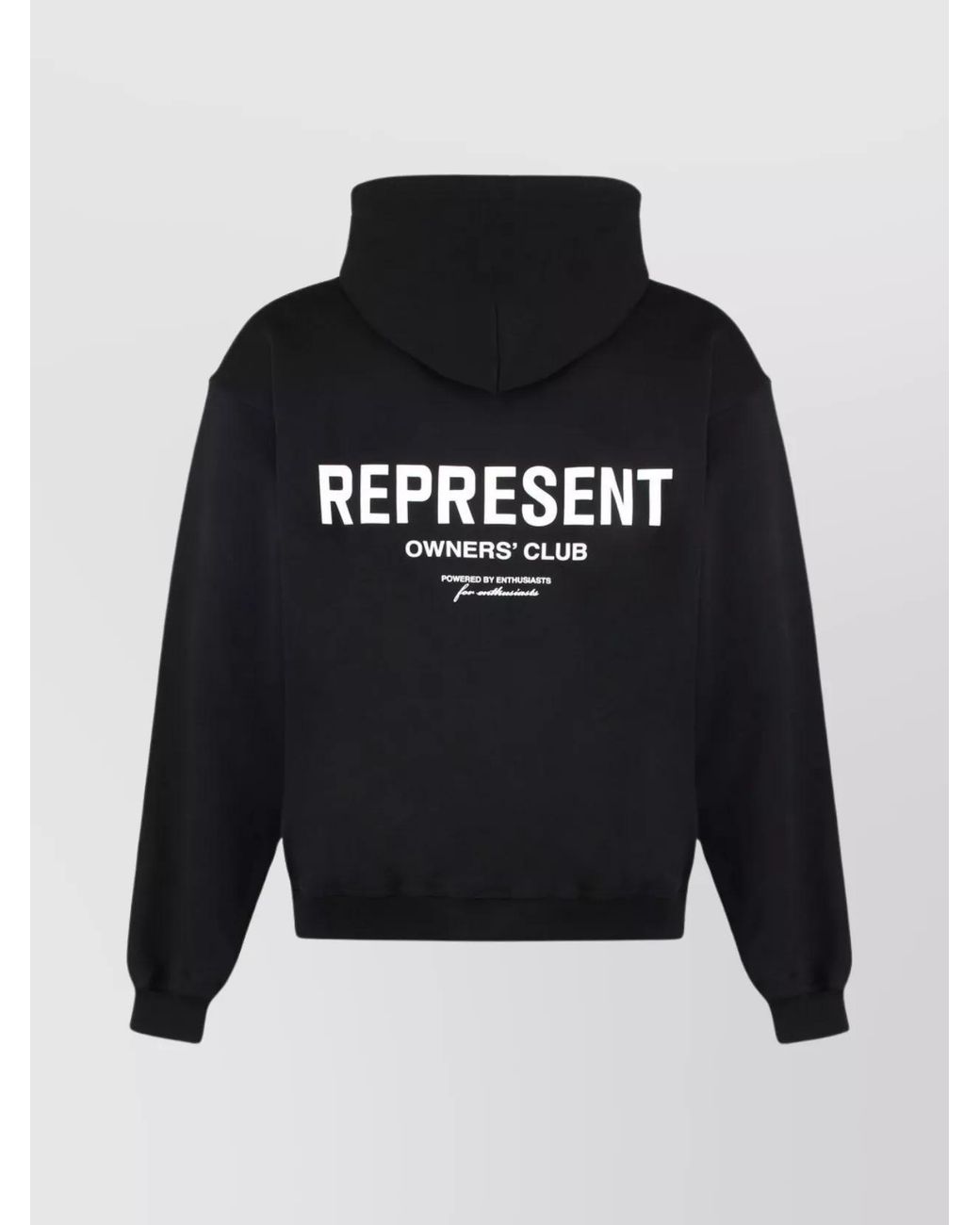 Represent Blue Cotton Zip-Up Hoodie for men