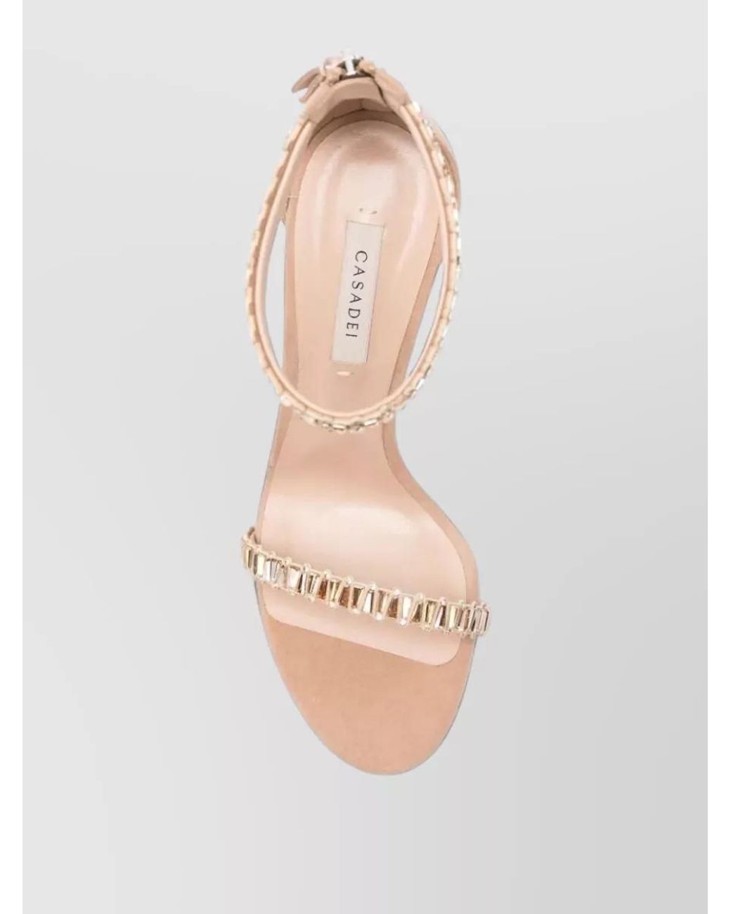 Casadei Pink Jewel-Embellished Sandals