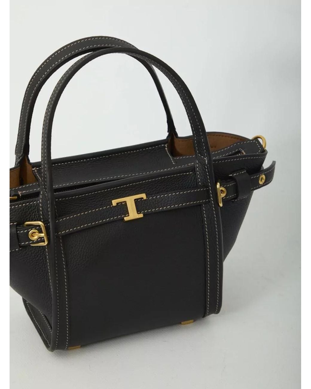 Tod's Black T Timeless Mini Leather Mini Bag