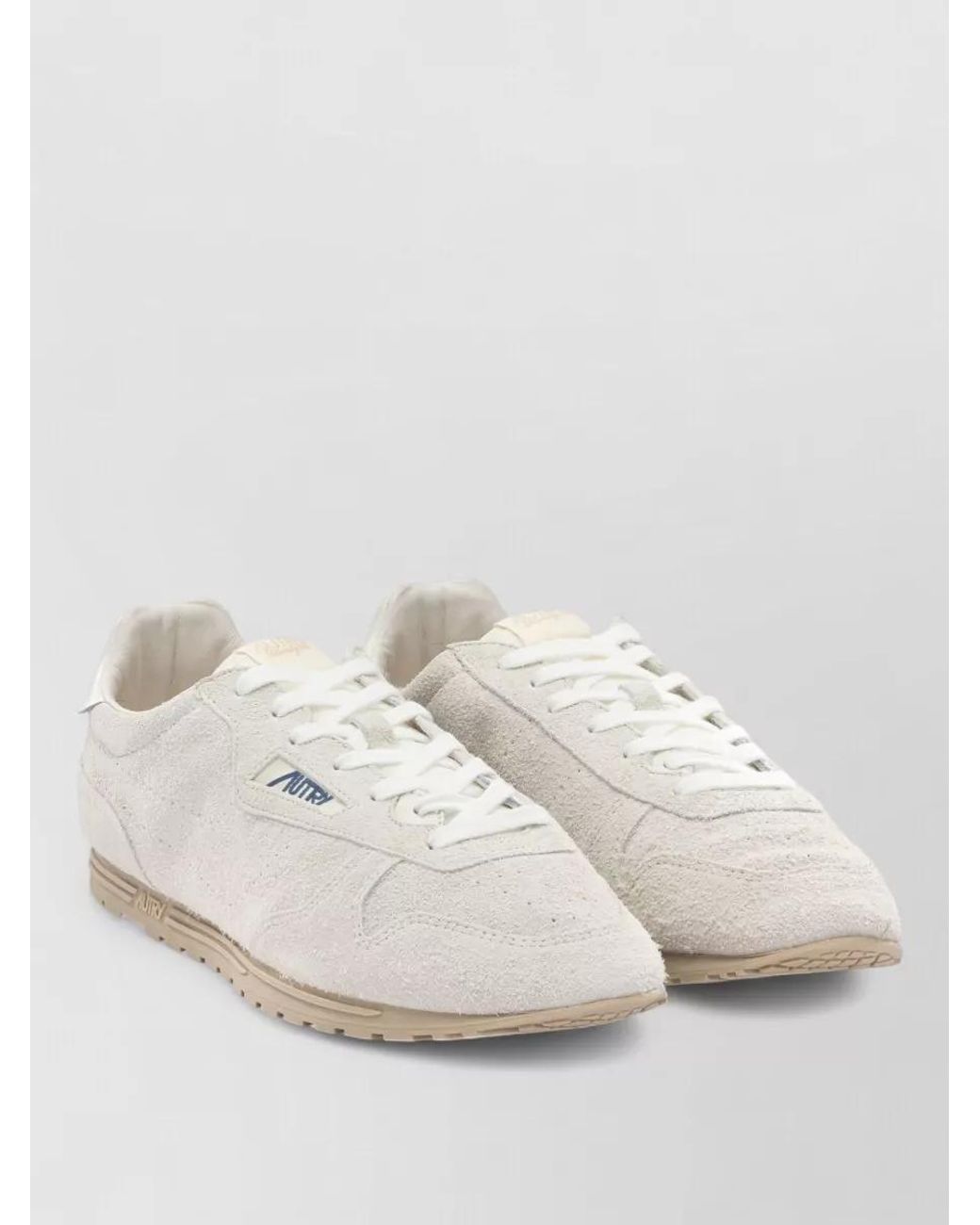 Autry White Suede Low-Top Sneakers for men
