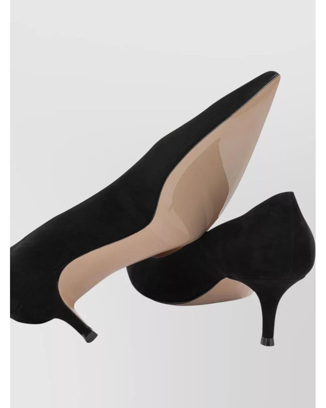 Gianvito Rossi Black Suede Leather Pumps