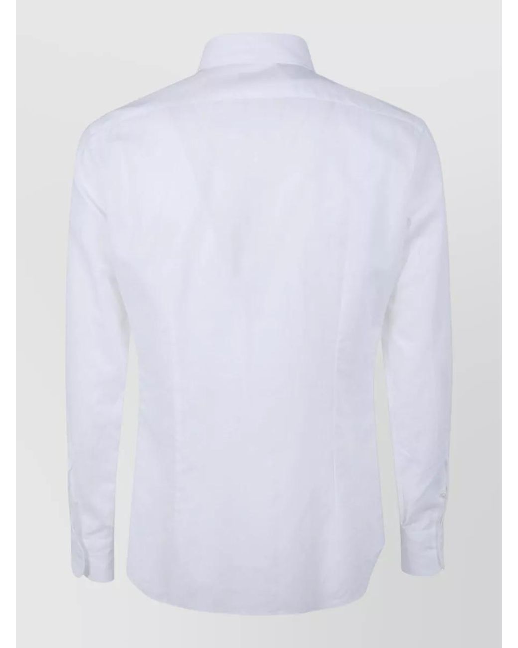 Barba Napoli White Cotton And Linen Shirt for men