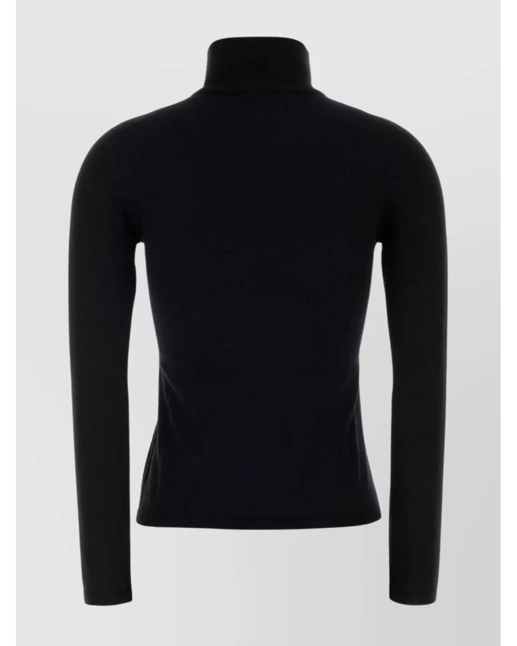 Max Mara Blue Cashmere Ribbed Turtleneck Sweater