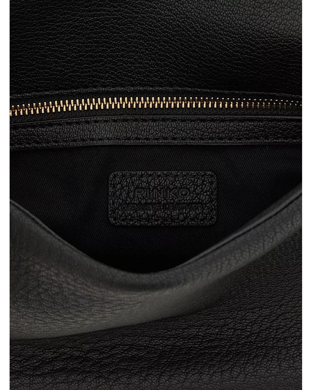 Pinko White Love Bag Lamb Leather Shoulder Bag