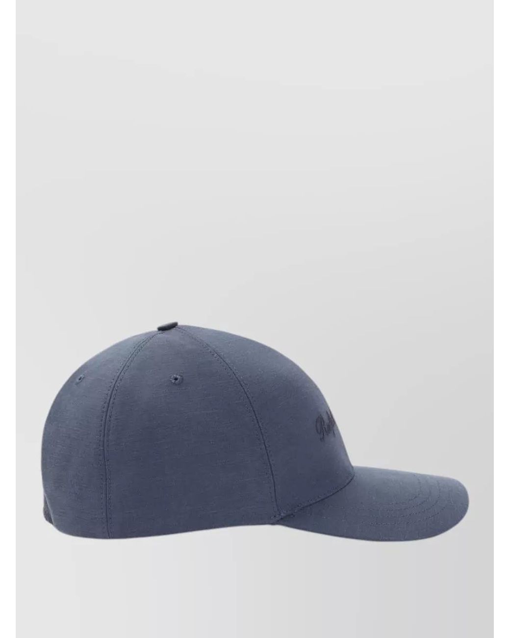 Ralph Lauren Blue Linen Silk Logo-Embroidered Baseball Cap for men