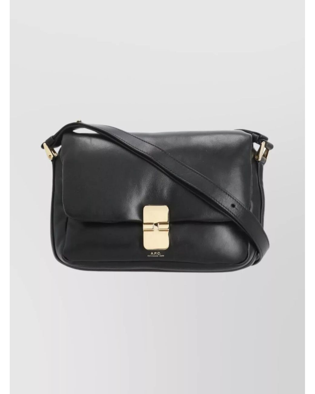 A.P.C. Black Grace Small Leather Shoulder Bag
