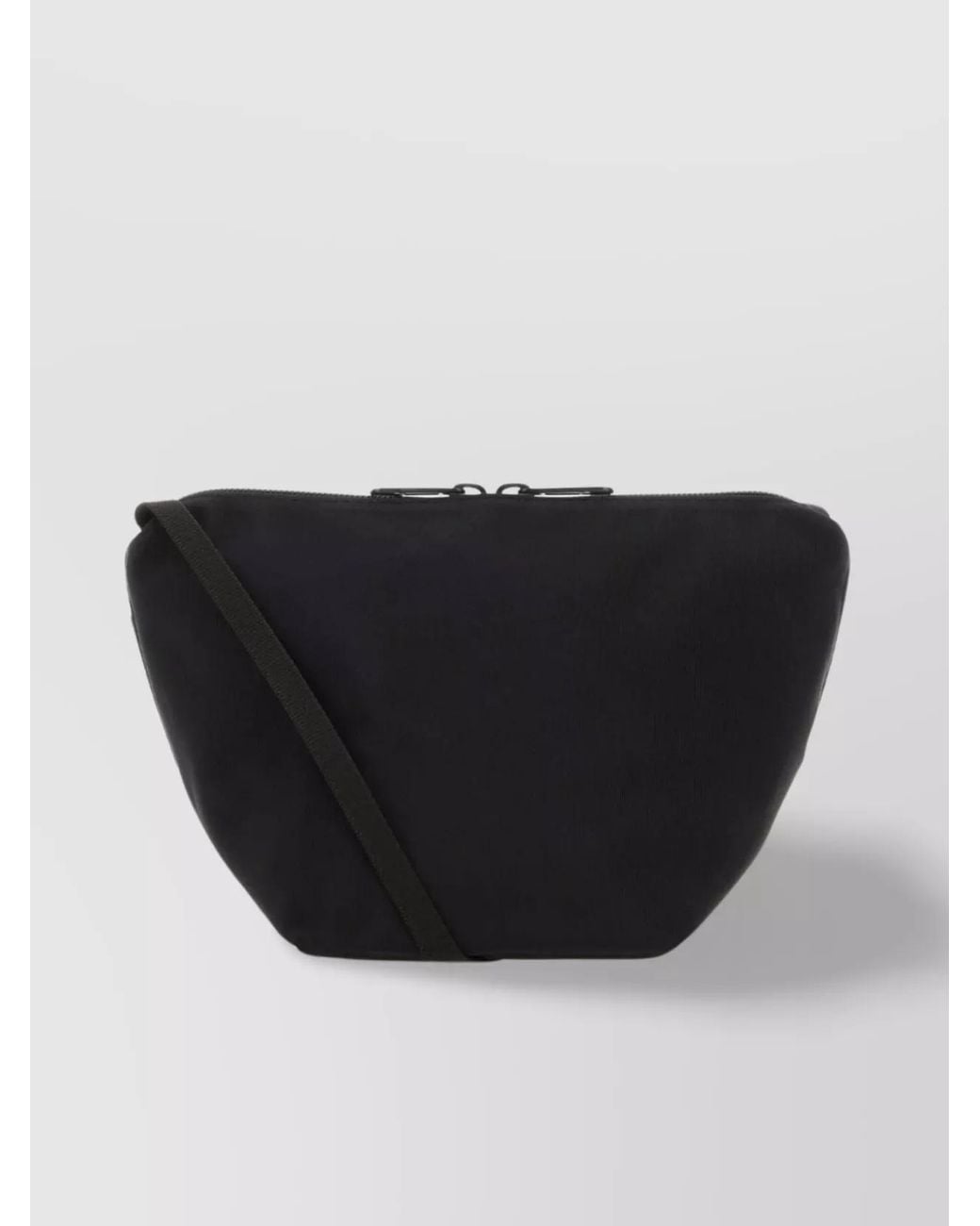 Herve Chapelier Black Crossbody Bag Canvas Detachable Strap