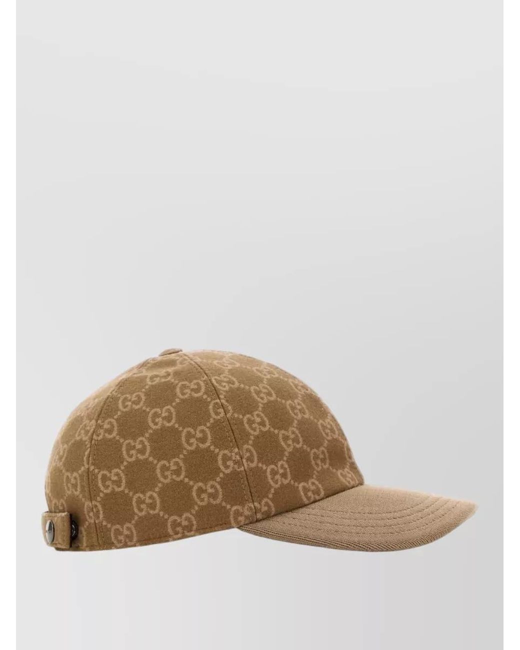 Gucci Natural Wool Embroidered Baseball Cap for men