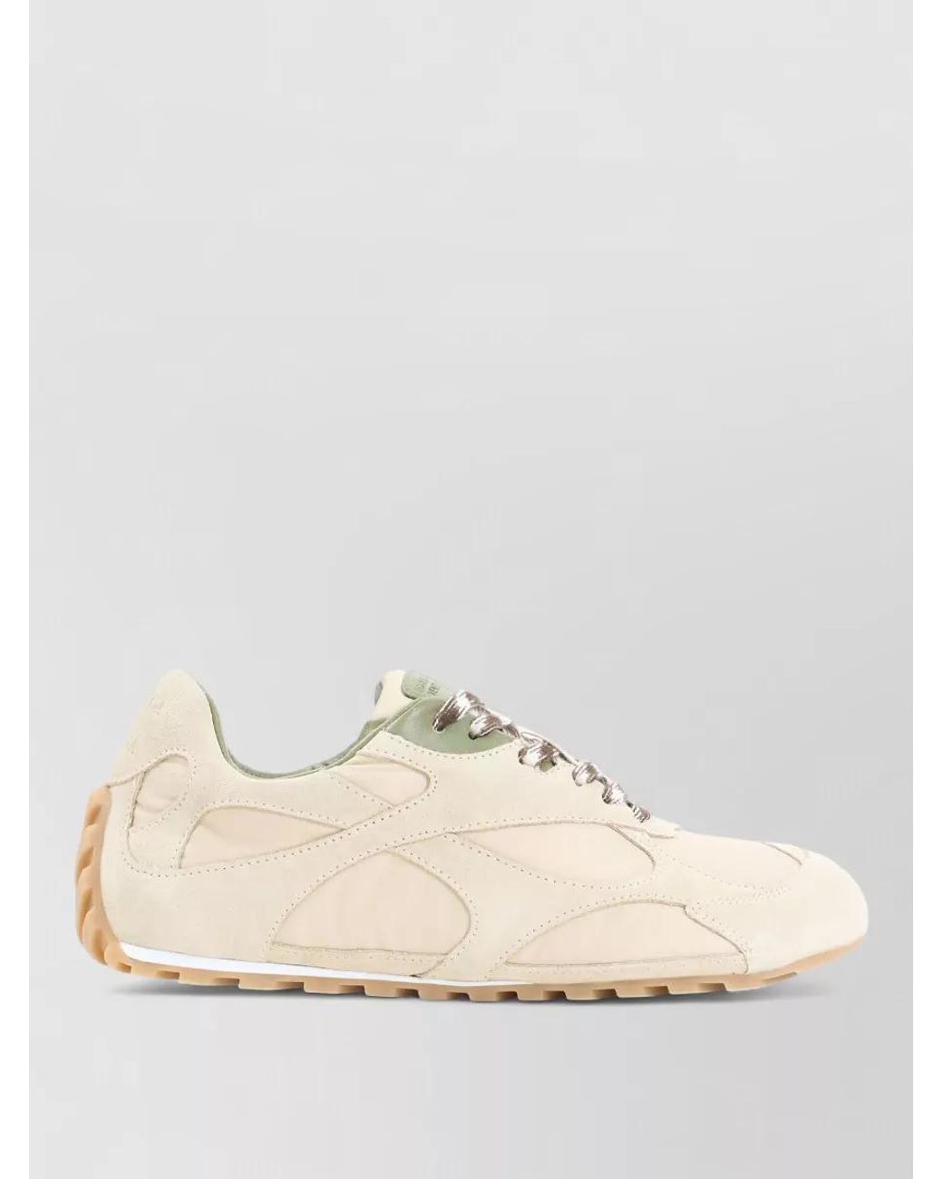 Bottega Veneta Natural Leather Lace-Up Sneakers
