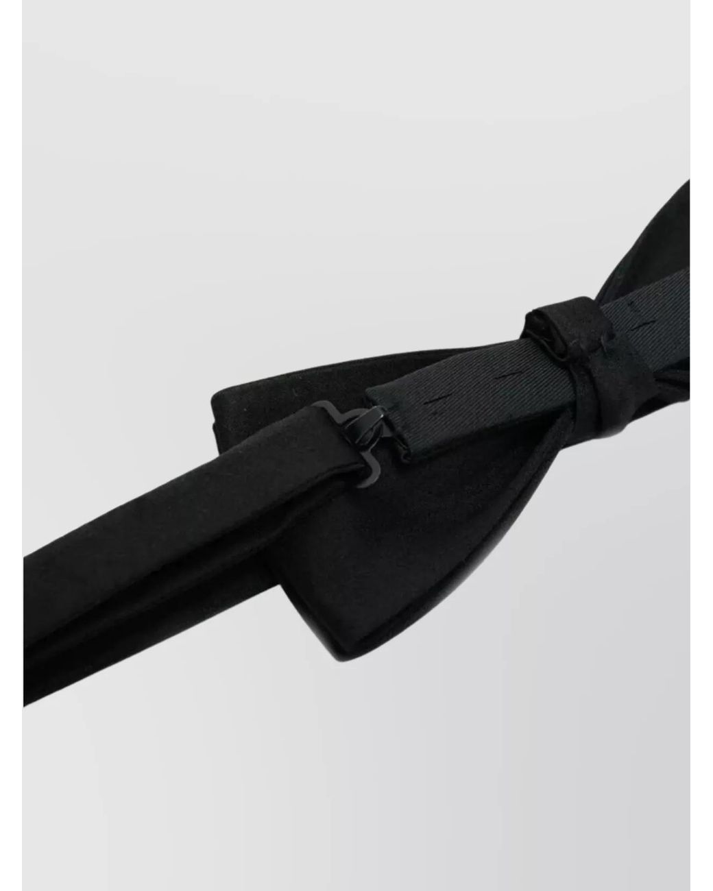 Saint Laurent Black Silk Satin Bow Tie for men