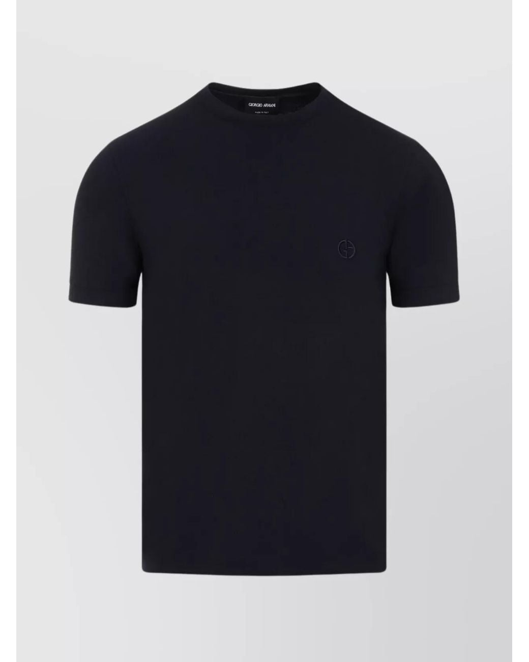 Giorgio Armani Blue Stretch Viscose Slim-Fit Crew-Neck Short-Sleeve T-Shirt for men