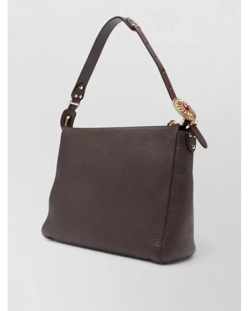 Etro Gray Medium Leather Tote Bag