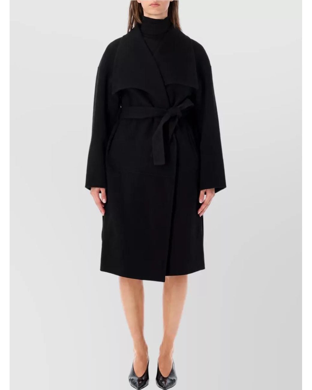 THE GARMENT Black Wool Trench Coat