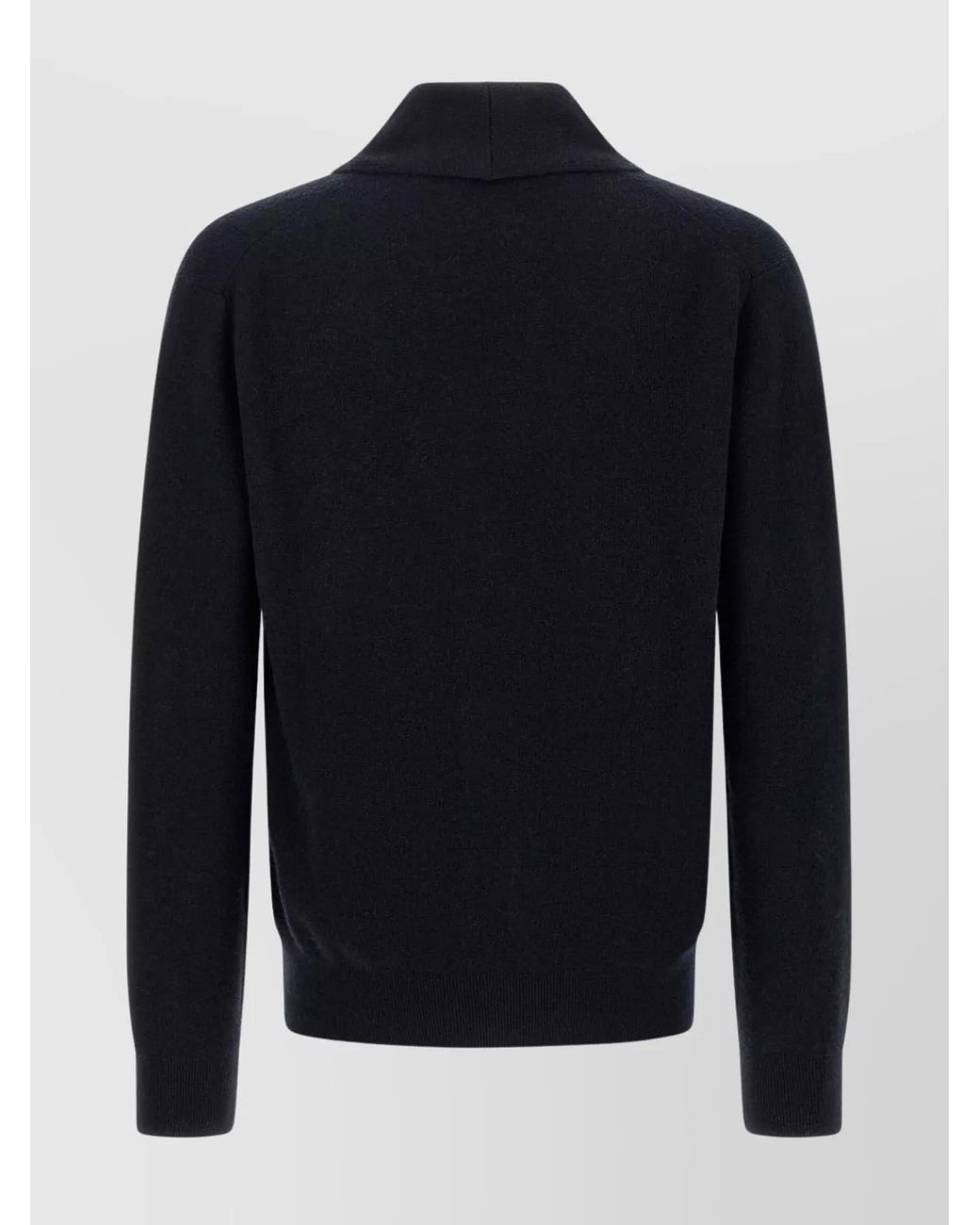 Brioni Blue Cashmere Wool Shawl Collar Cardigan for men