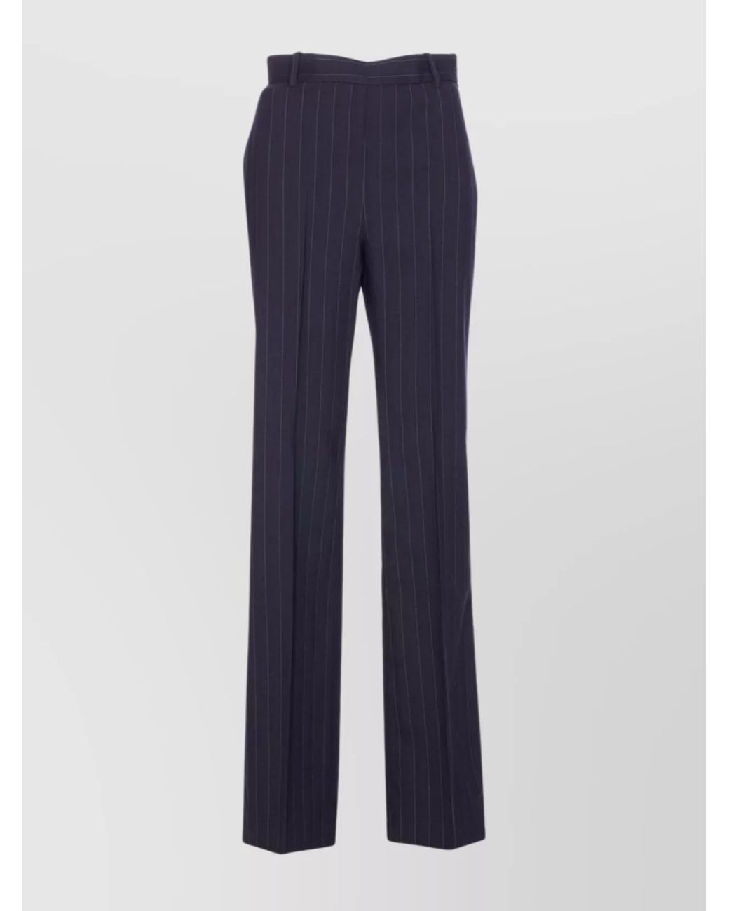 Pinko Blue Striped Regular-Fit Straight Trousers