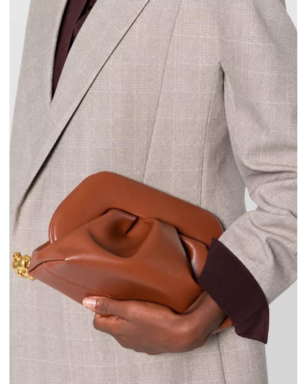 THEMOIRÈ Brown Bios Medium Clutch Bag