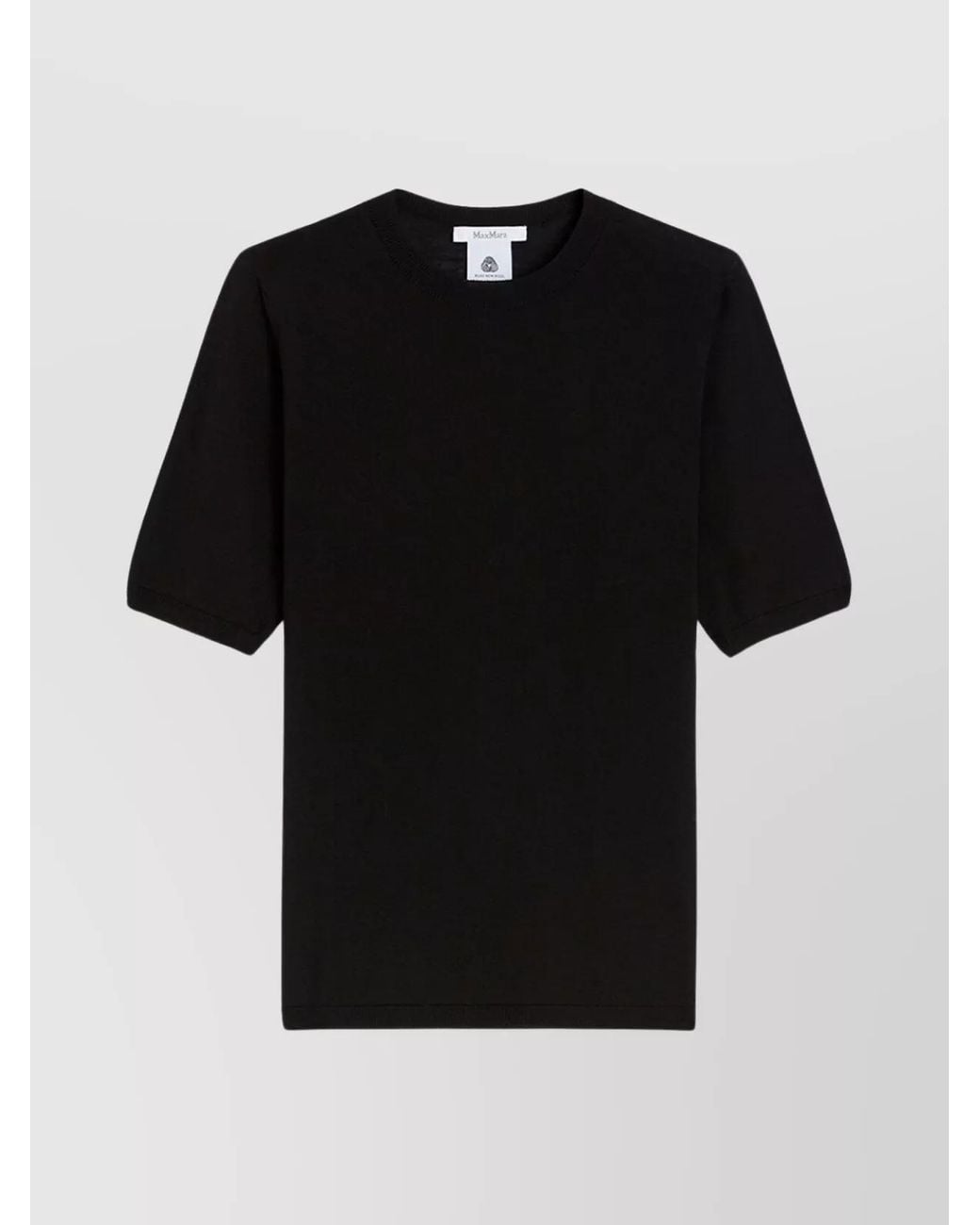 Max Mara Black Virgin Wool Slim-Fit Knitted Top