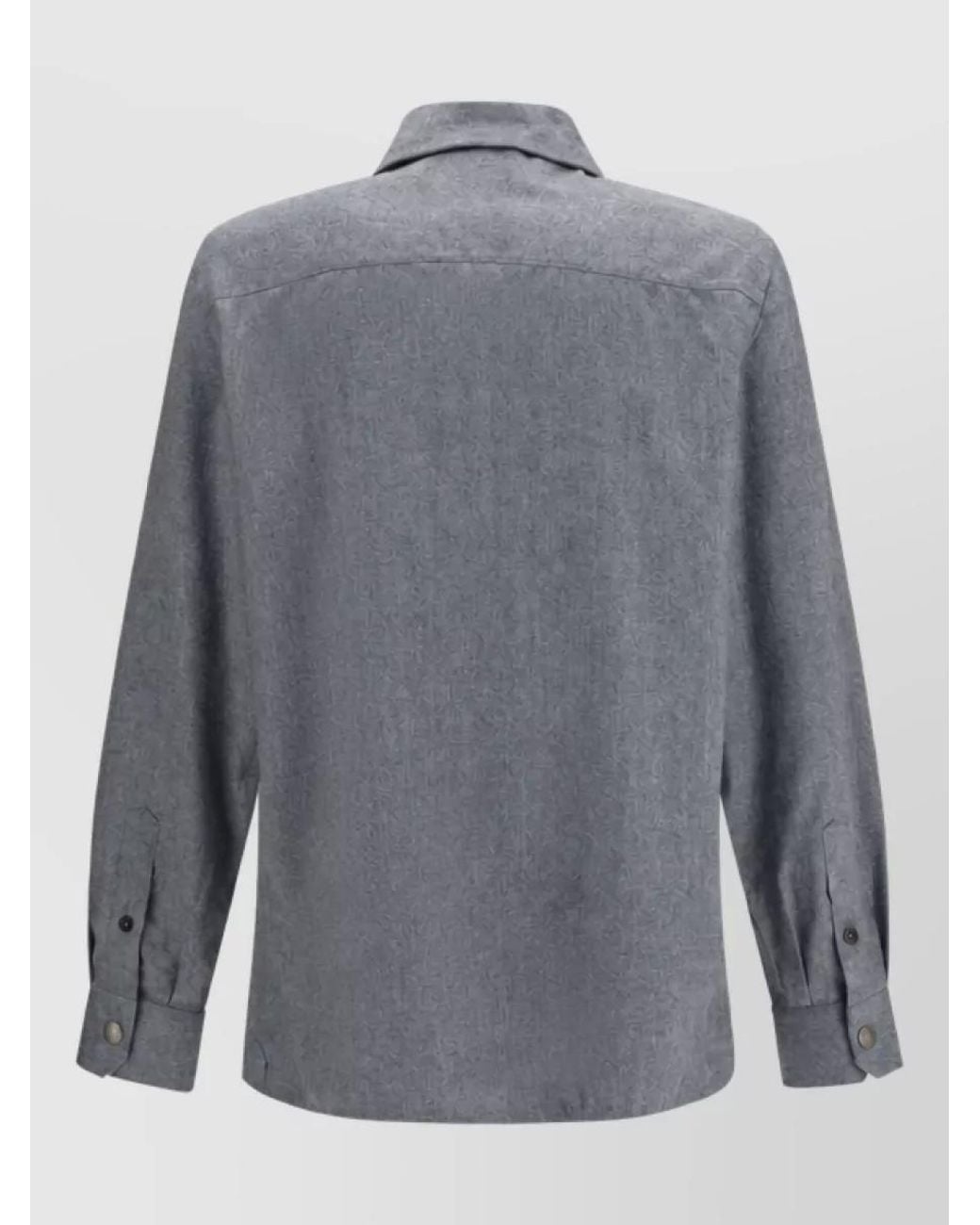 Brunello Cucinelli Gray Wool Shirt Jacket for men