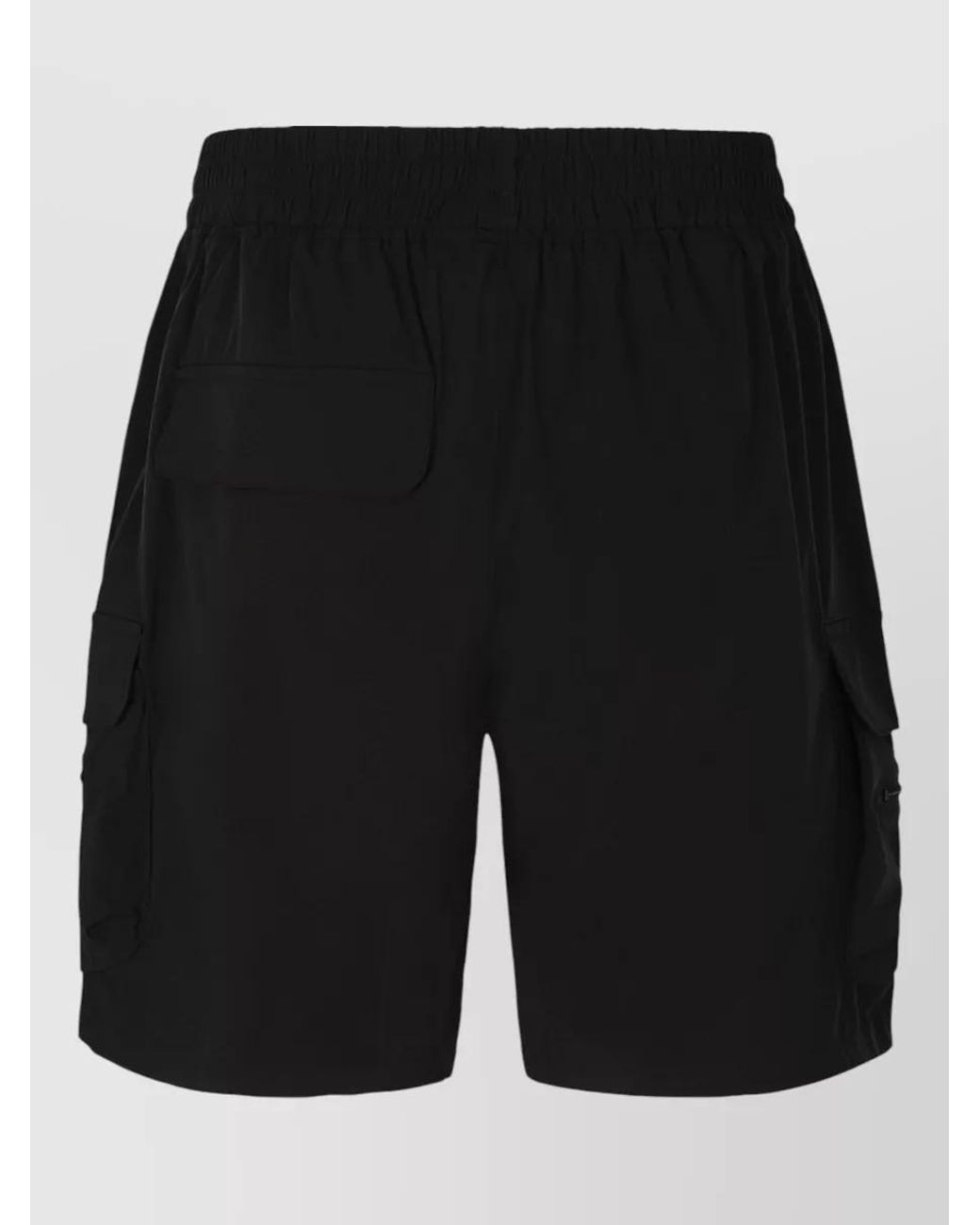 Represent Black Nylon Cargo Shorts for men