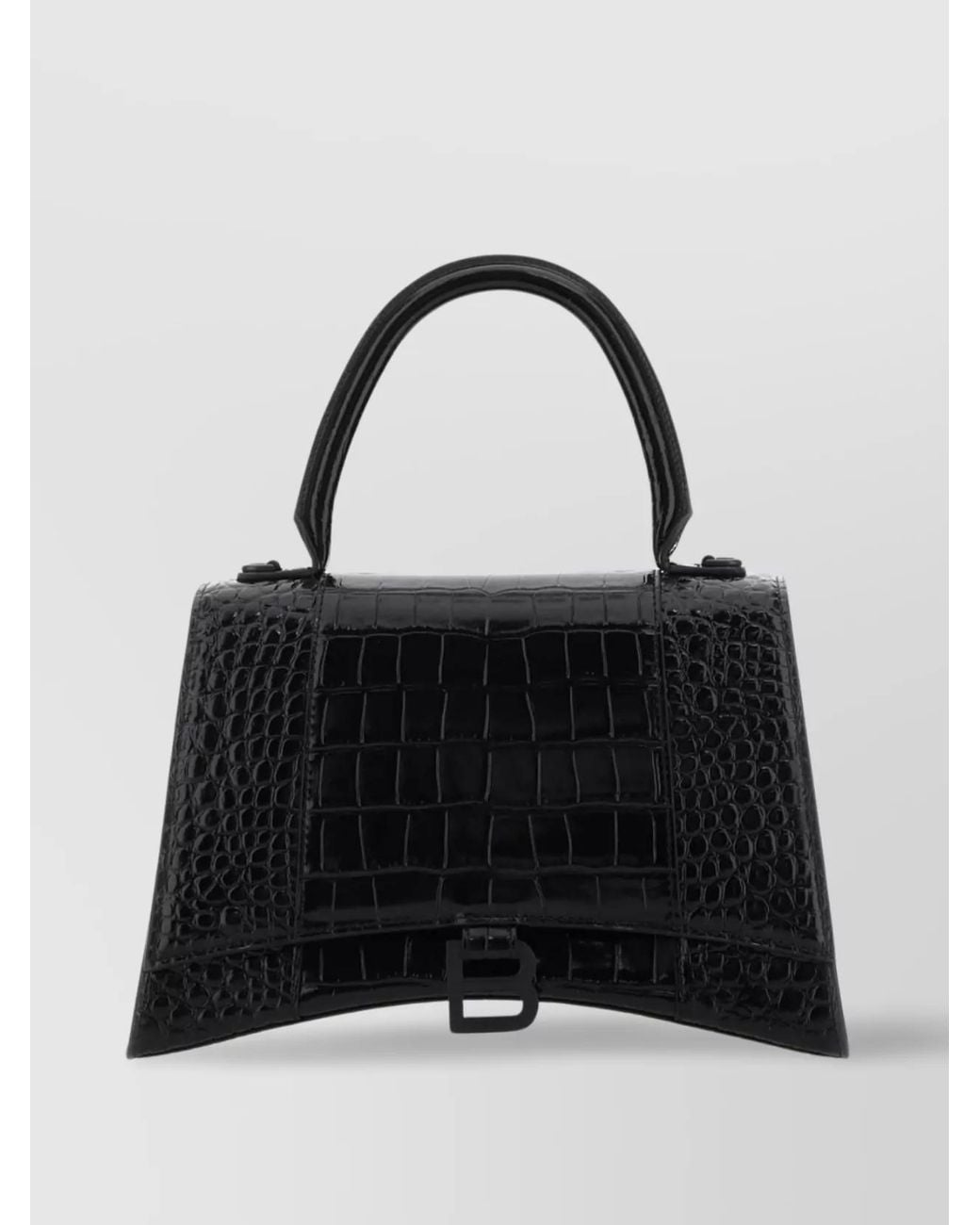 Balenciaga Black Hourglass Calf Leather Shoulder Bag