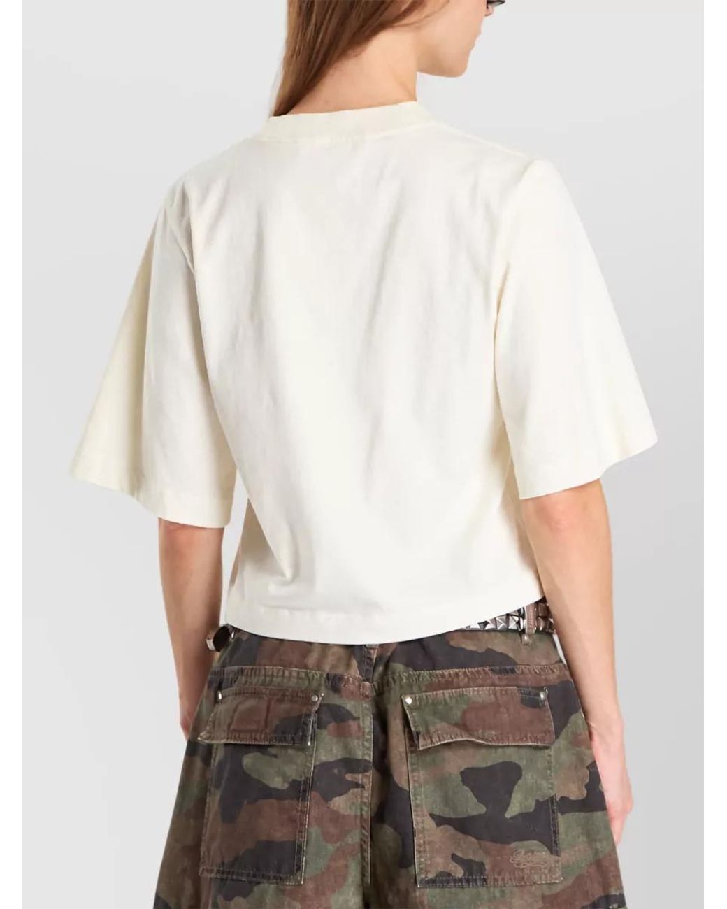 Palm Angels White Curved Logo Boxy T-Shirt