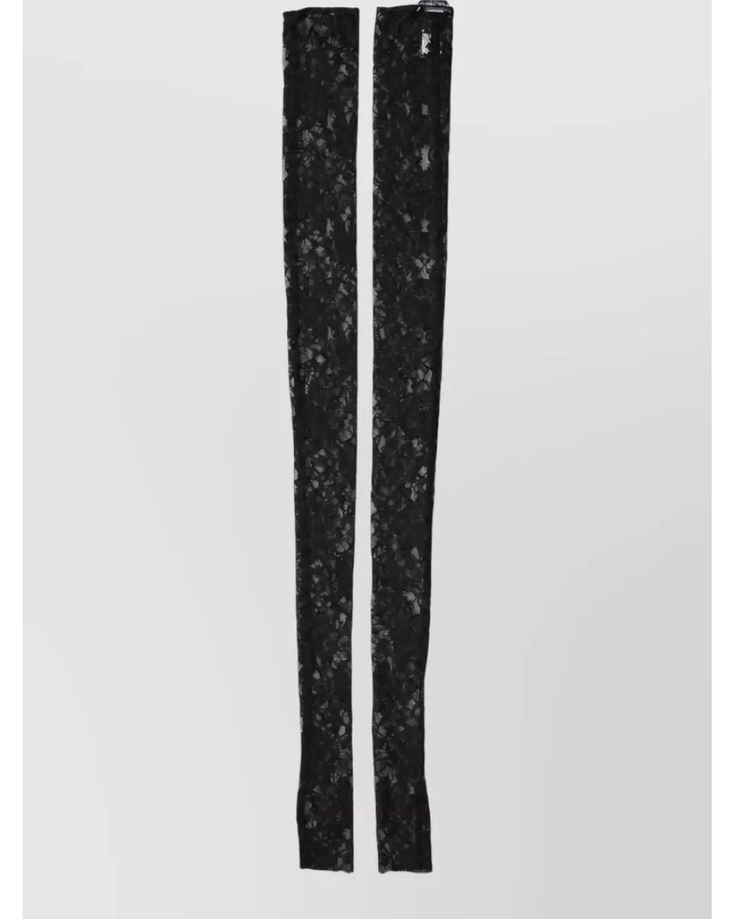 Dolce & Gabbana Black Floral Lace Arm Warmer Sleeves