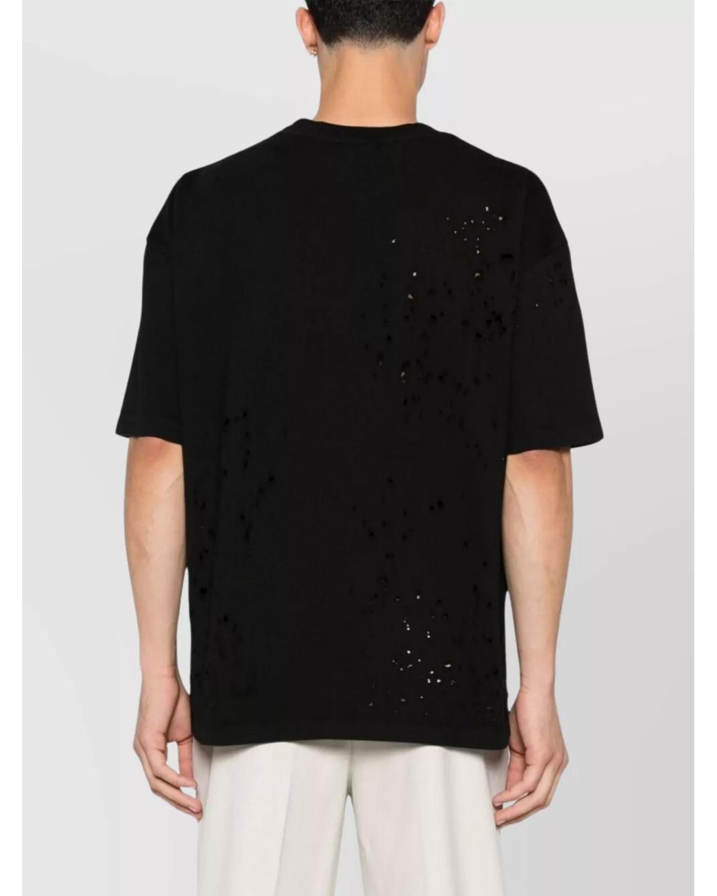 Amiri Black Cotton Hollywood Shotgun T-Shirt for men