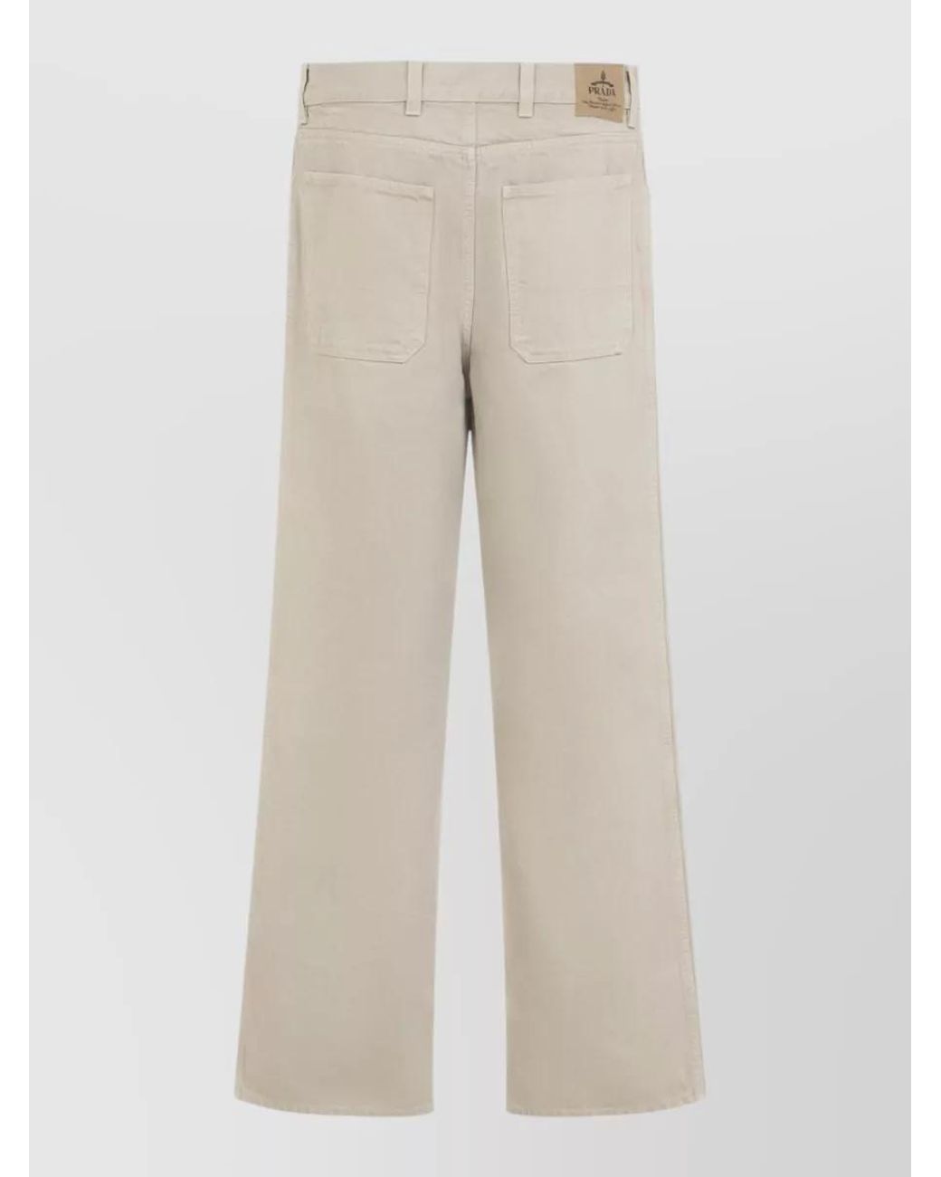 Prada Natural Denim Loose-Fit Straight-Leg Jeans for men