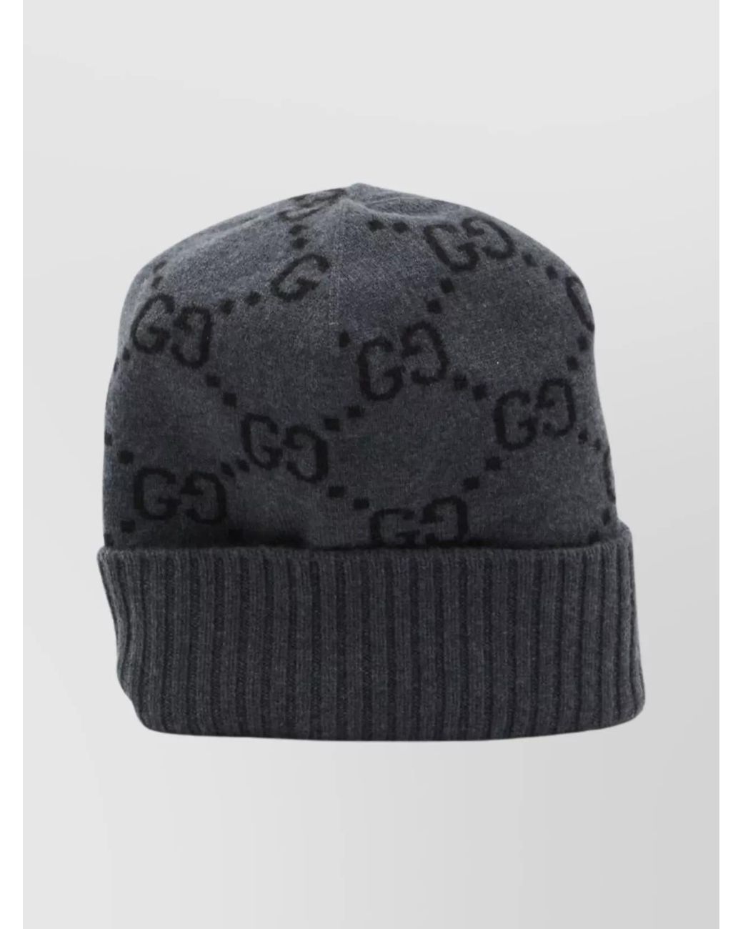 Gucci Black Ribbed Cashmere Beanie for men