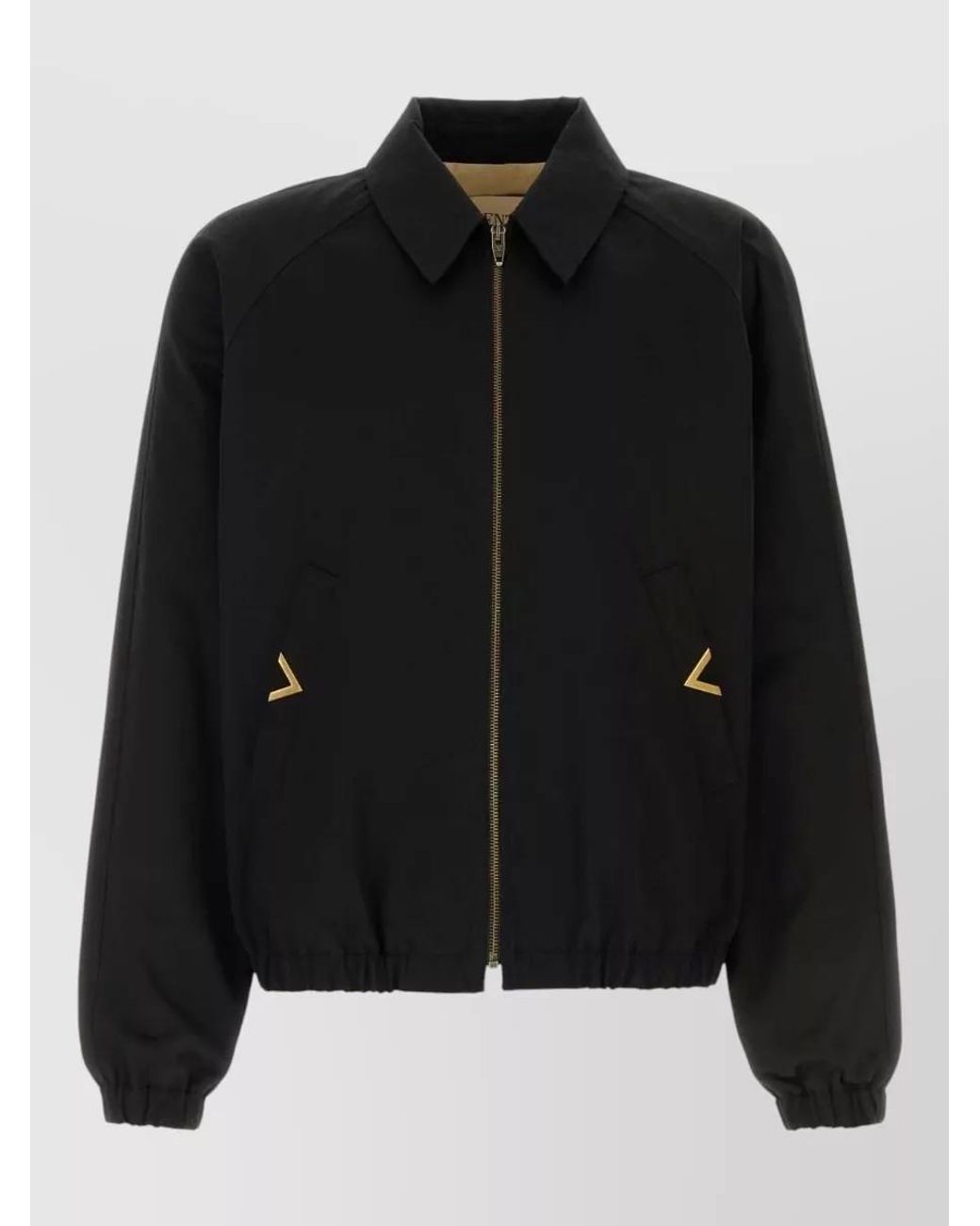 Valentino Garavani Black Cotton Bomber Jacket for men