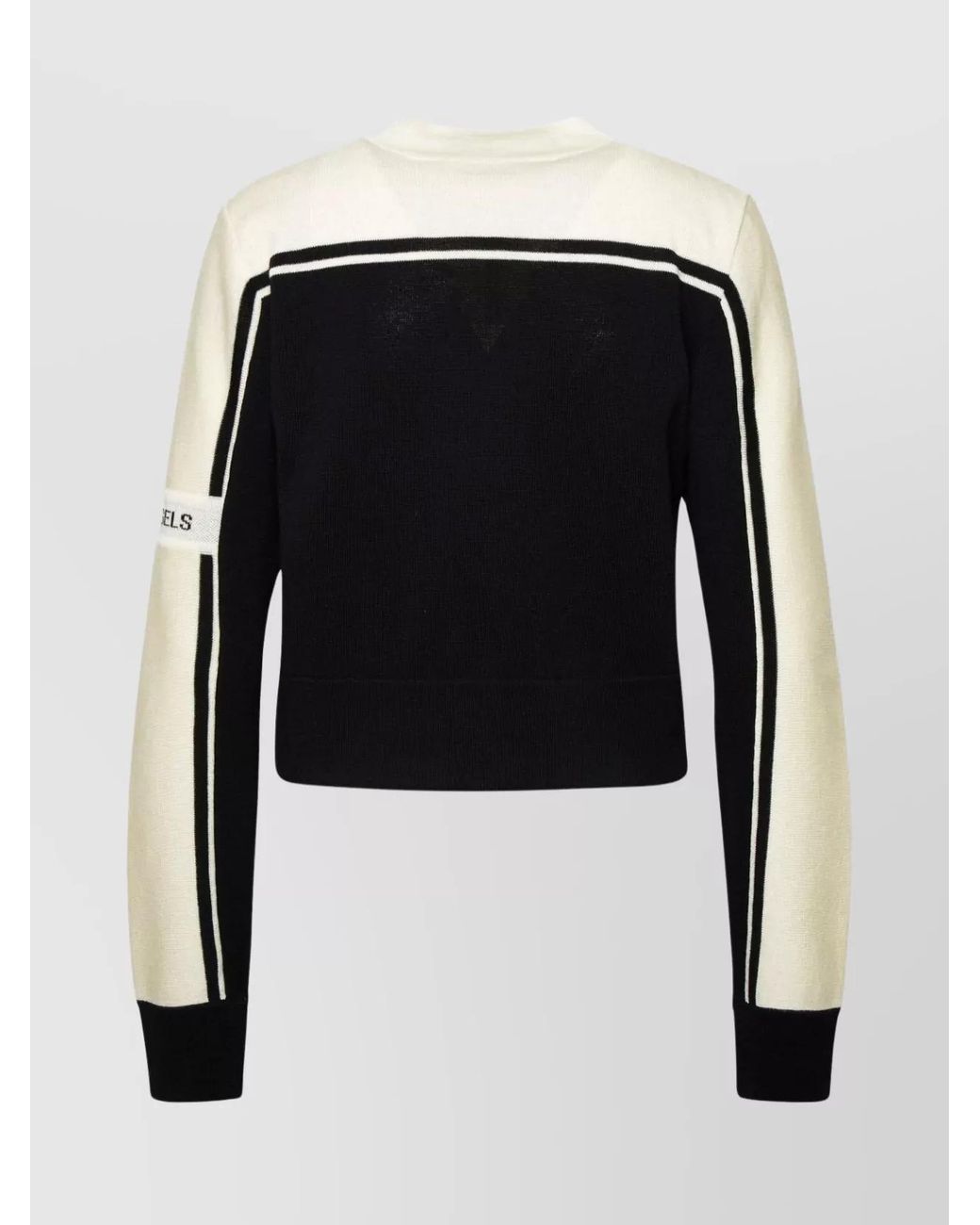 Palm Angels Black Wool Ribbed Zip Cardigan