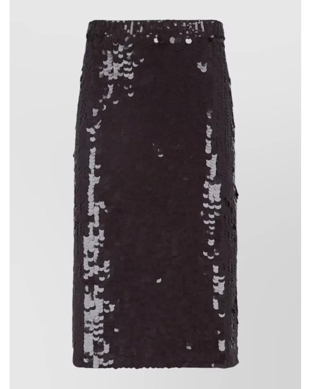 P.A.R.O.S.H. Black Knee-Length Fitted Skirt