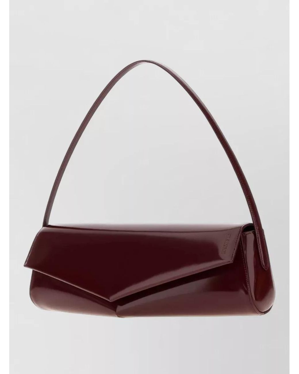 Jil Sander Purple Na Leather Clutch Bag