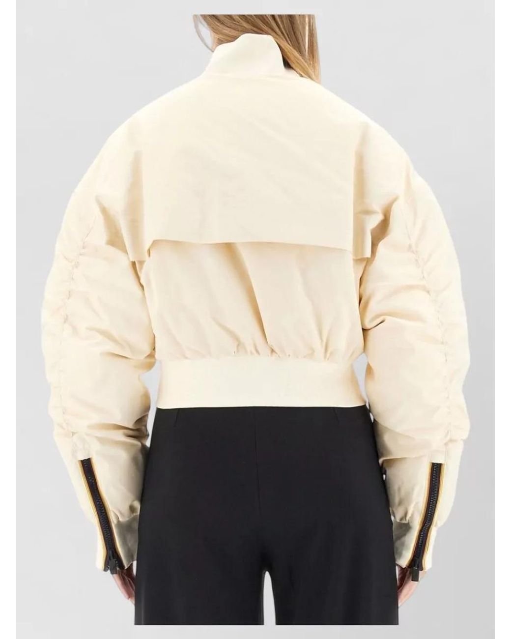 K-Way Blue Cropped Puffer Jacket