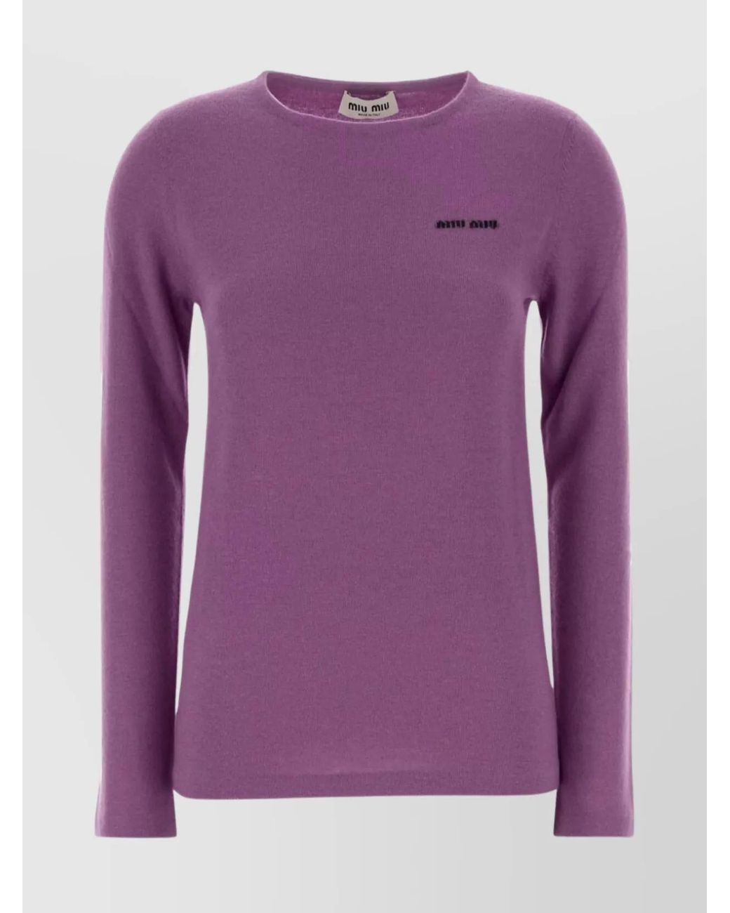 Miu Miu Purple Silk Wool Jumper