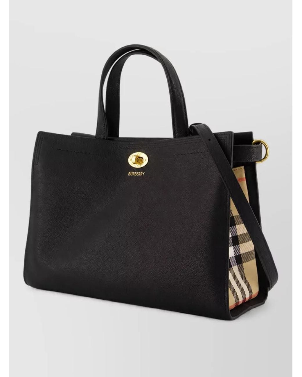 Burberry Black Cotswolds Small Leather Shoulder Bag