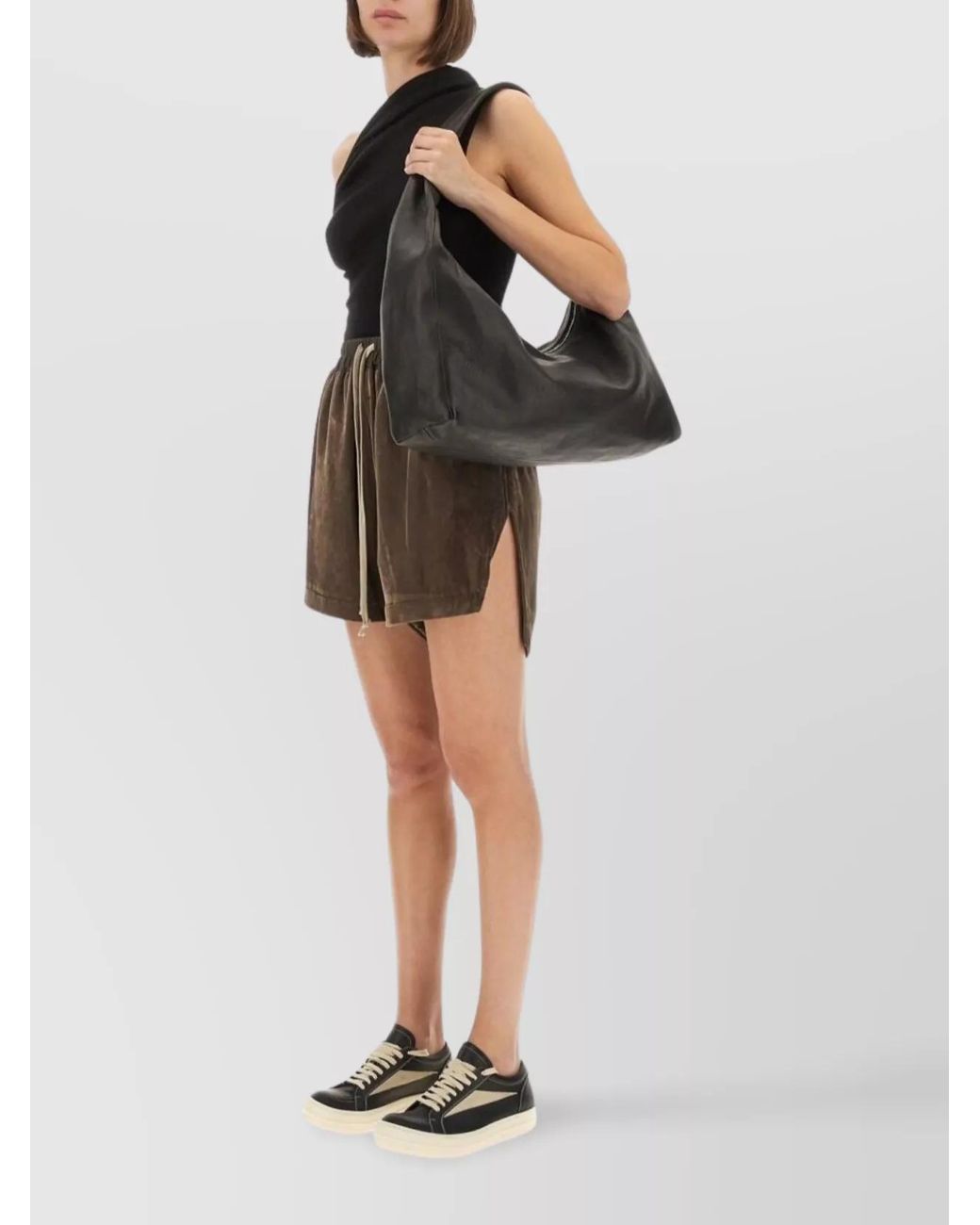 Rick Owens Natural Velvet Shorts