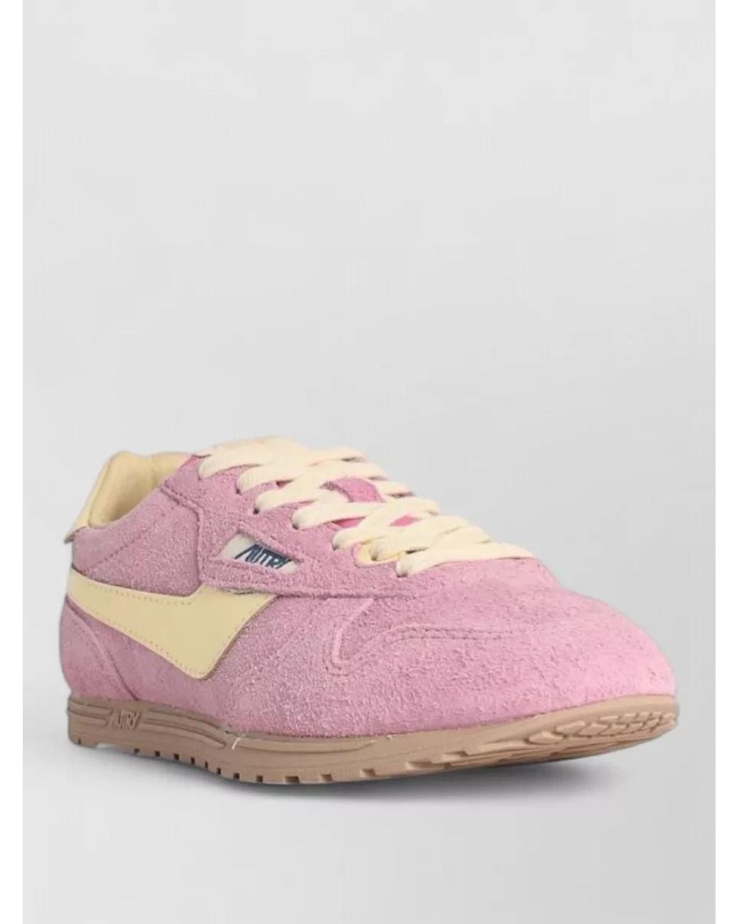 Autry Pink Leather Windspin Low-Top Sneakers