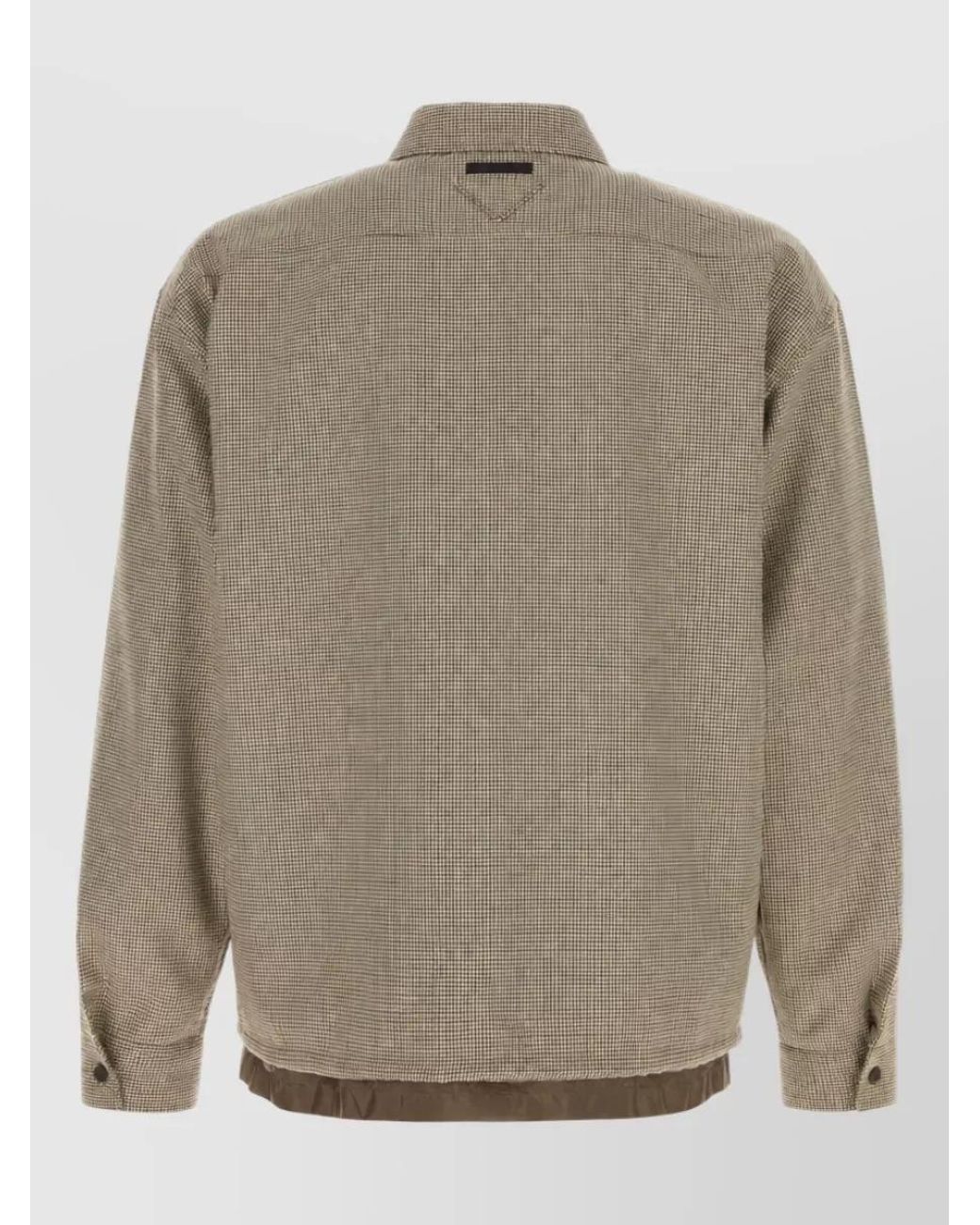 Prada Natural Embroidered Wool Lightweight Jacket for men
