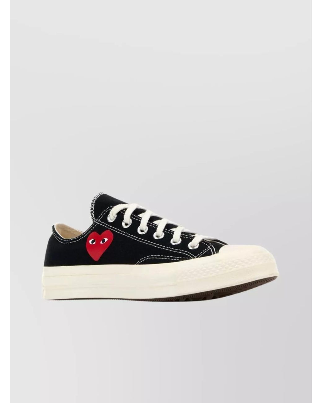 COMME DES GARÇONS PLAY Black Canvas Low-Top Sneakers