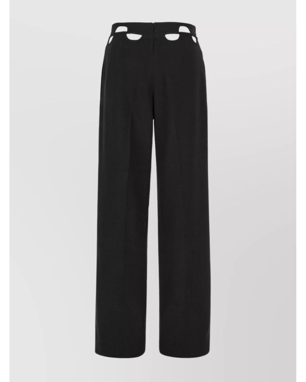 Dion Lee Black Cutout High-Rise Wide-Leg Trousers