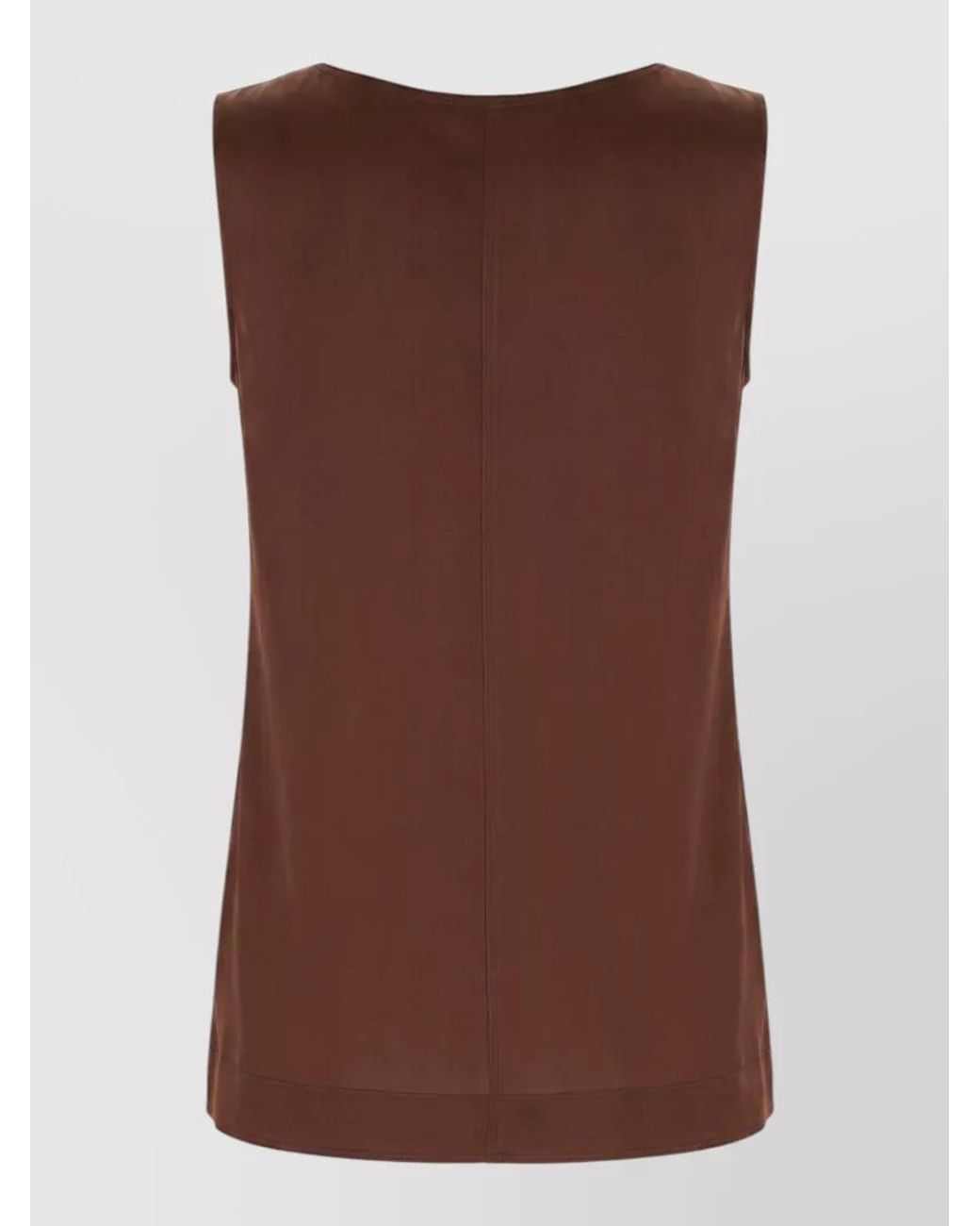 Panicale Brown Silk Top