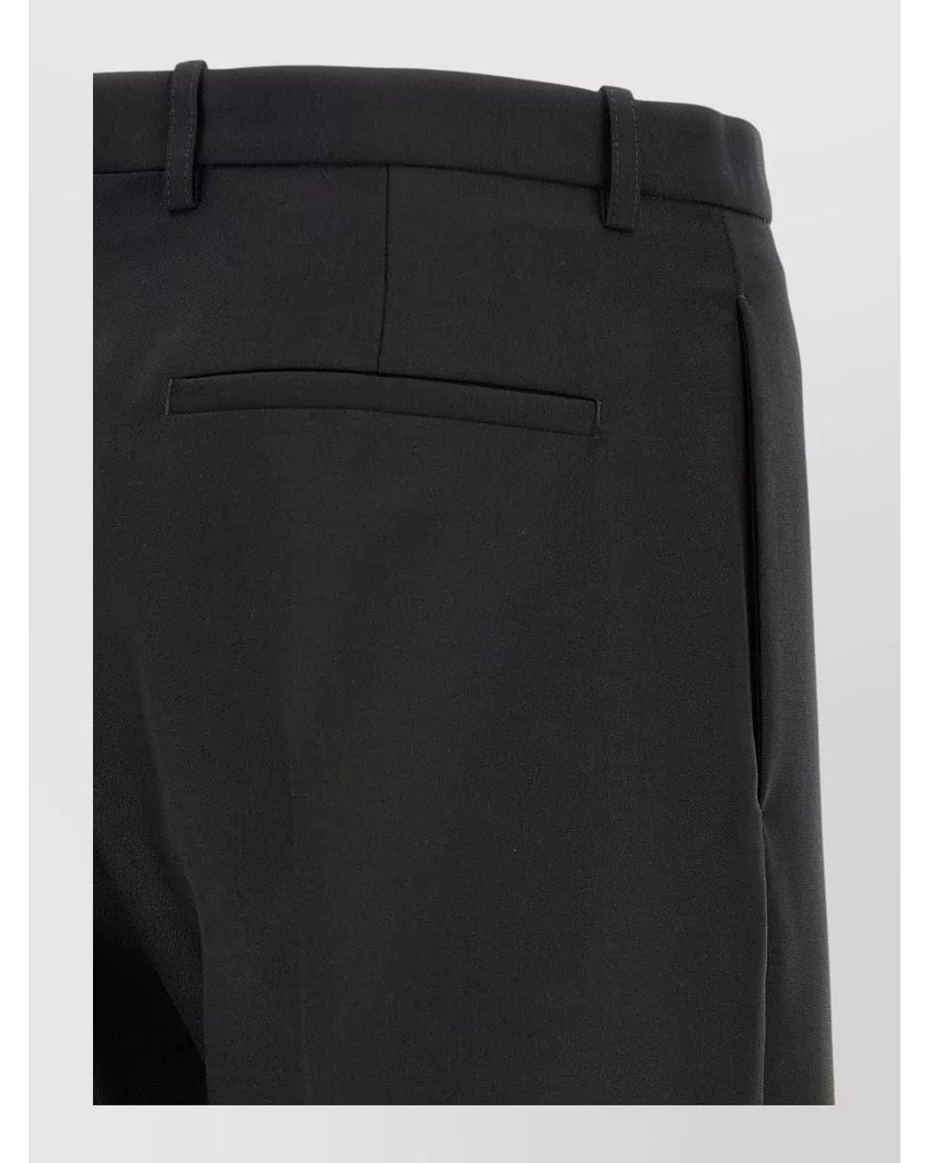 Jil Sander Black Wool Mohair Straight Leg Tailored Trousers for men