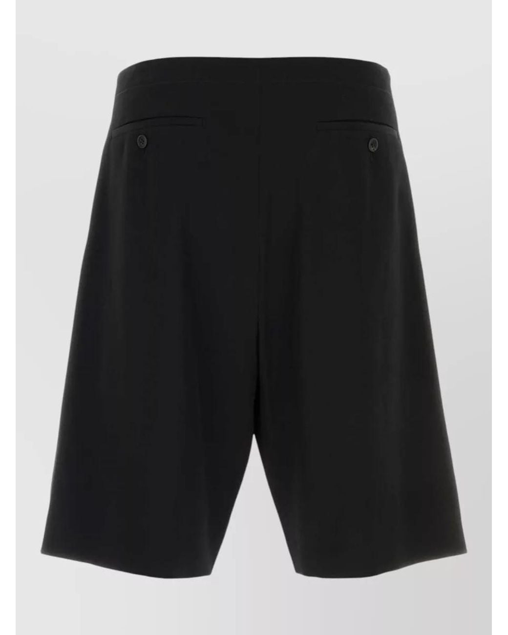 The Row Black Sayed Wool Bermuda Shorts Belt Loops for men