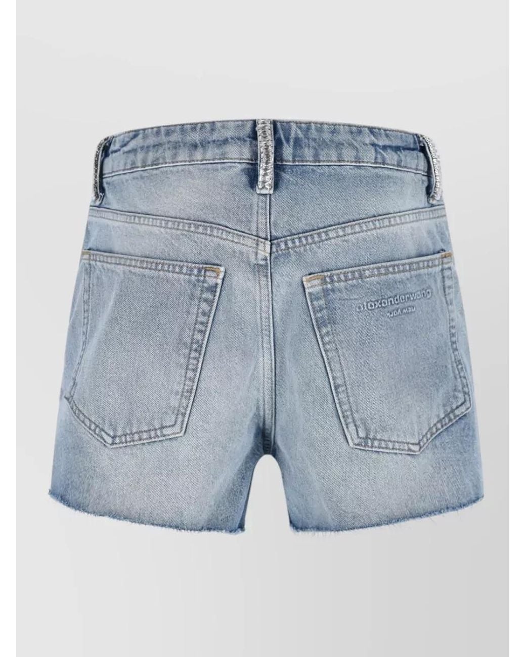 Alexander Wang Blue Straight Mini Shorts