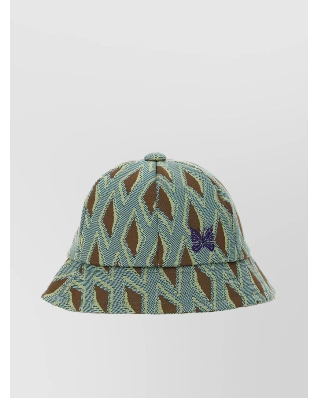 Needles Green Printed Bucket Hat for men