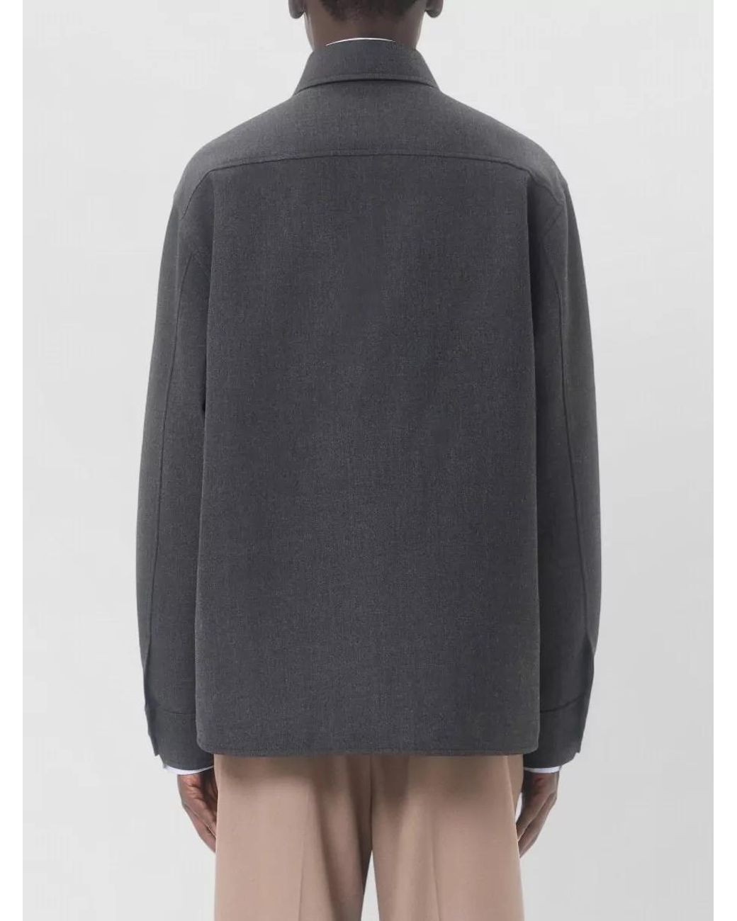 Valentino Black Wool Blend Shirt Jacket for men