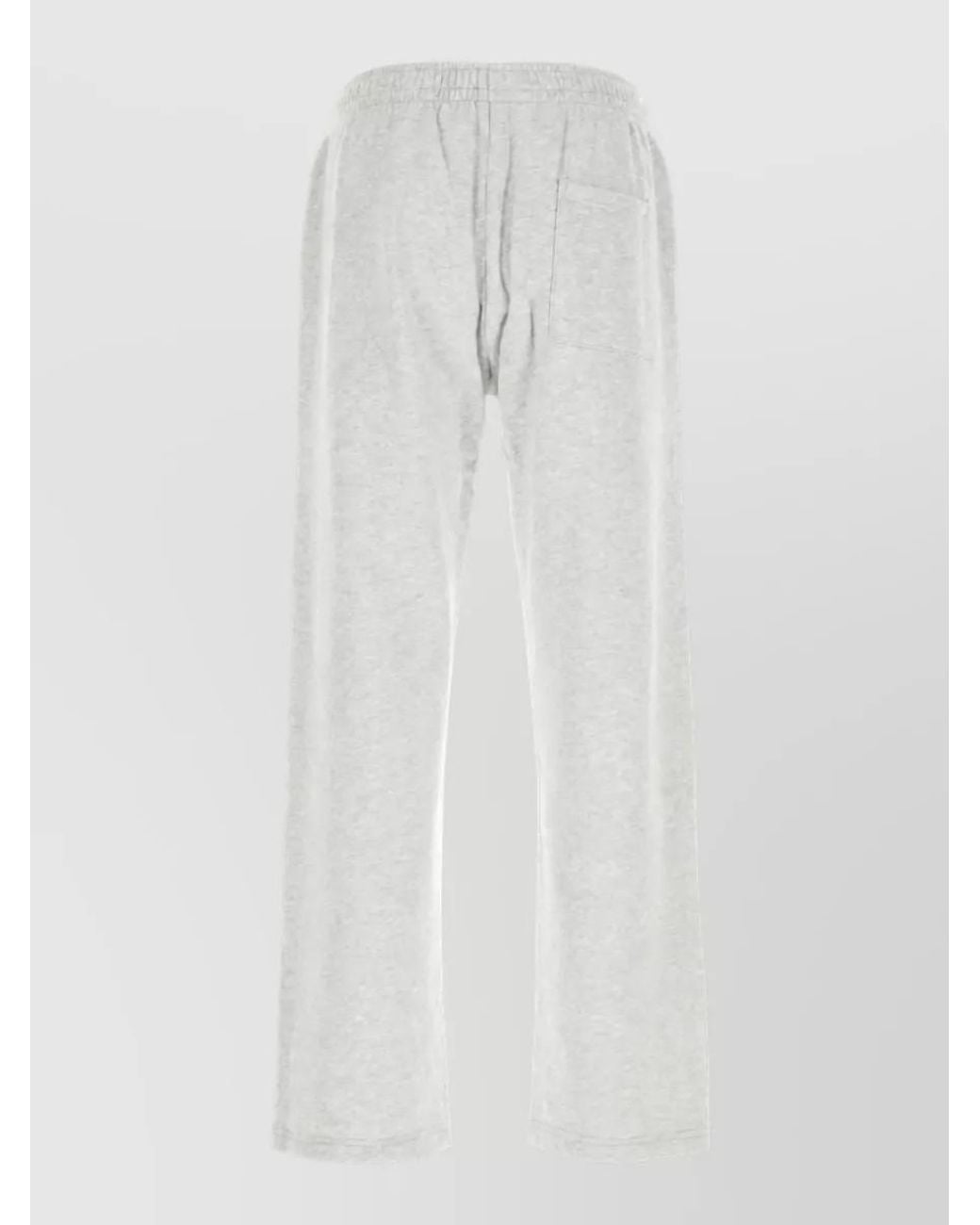 Sporty & Rich White Cotton Loose Fit Joggers for men