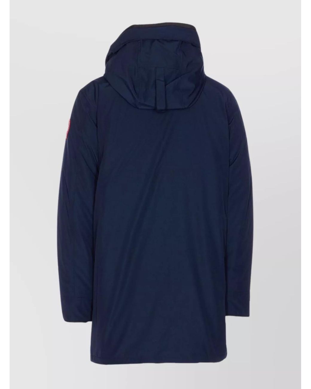 Canada Goose Blue Hooded Coat With Long Sleeves And Pockets for men